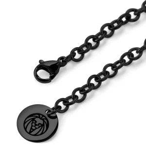 Lucleon Collier à Pendentif Croix Et Bords Incurvés En Acier Inoxydable Gris Gunmetal 13