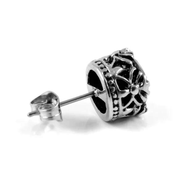 Fort Tempus Boucle D’oreille Noire « Royal » 9mm 3