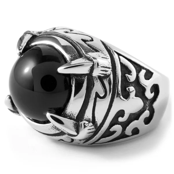 Fort Tempus Bague En Acier « La Sphère Noire » 1