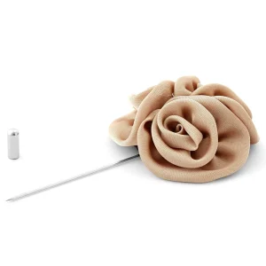 Warren Asher Boutonnière à Fleur De Rose Beige 10