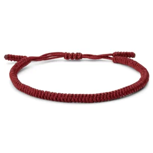 Waykins Bracelet Noeud Chanceux Rouge Whit 18