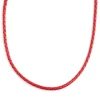 Collin Rowe Collier En Cuir Rouge Tressé 3 Mm 11