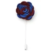 Warren Asher Boutonnière à Fleur Pivoine Bordeaux Et Bleue 19