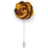 Warren Asher Boutonnière à Fleur Pivoine Marron Et Jaune 16