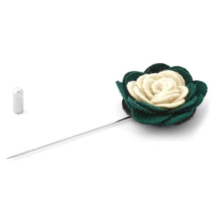 Warren Asher Boutonnière à Fleur Douce émeraude Et Crème 8