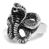 SteelCZ Bague En Acier Serpent 20