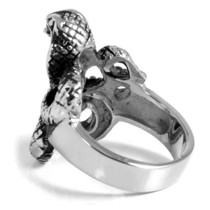 SteelCZ Bague En Acier Serpent 7