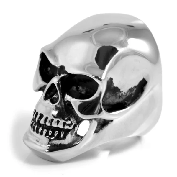 SteelCZ Bague En Acier Tête De Mort Oversize XL 1