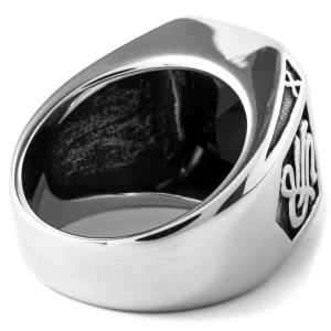 Fort Tempus Bague En Acier Dynastie Noire 7