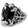 SteelCZ Bague En Acier Black Eye Skeleton Key 17