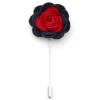 Warren Asher Boutonnière à Fleur Douce Rouge Et Noire 20