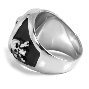 SteelCZ Bague En Acier Pirate Life 9