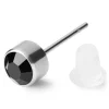 Lucleon Clou D’oreille Rond En Métal Argenté Avec Zircone Cubique Noire 5 Mm 19