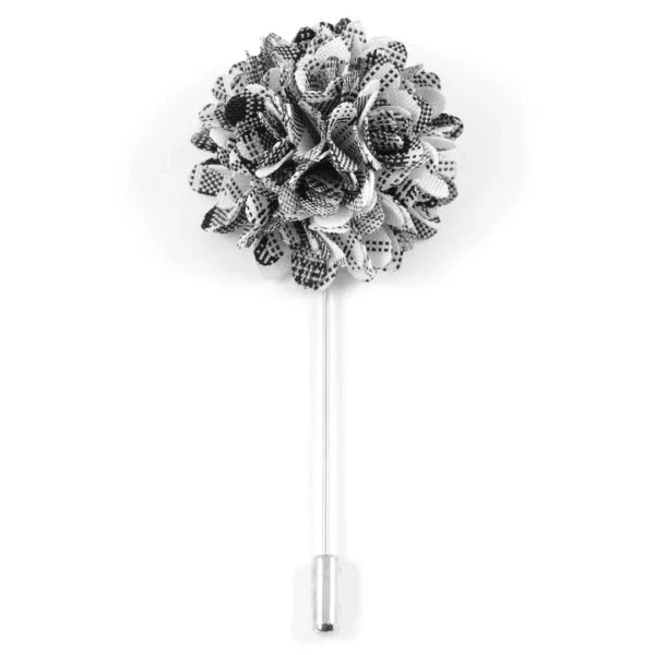 Warren Asher Boutonnière Dahlia Blanche / Noire 1