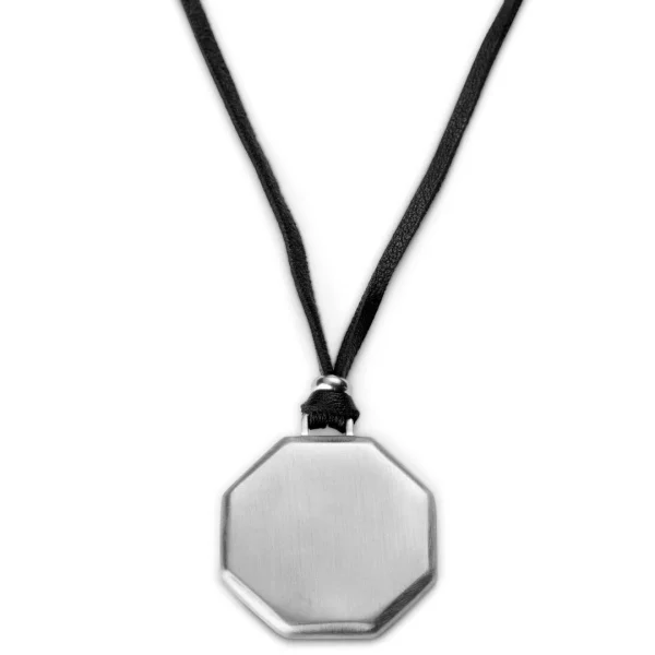 Lucleon Pendentif Personnalisable En Acier Argenté Avec Collier 1