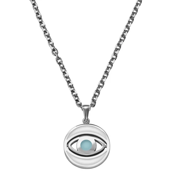 Waykins Evil Eye | Chaîne Argentée Avec Pendentif Rotatif 1