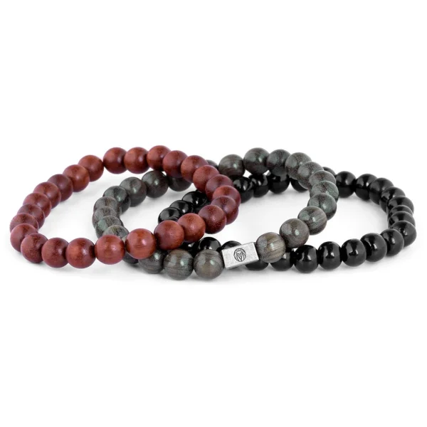 Lucleon Trio De Bracelets Miro En Perles De Bois 3