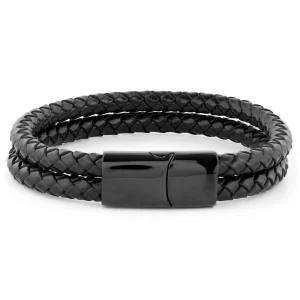 Fort Tempus Bracelet Tressé Noir Double épaisseur 9