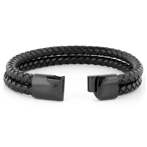 Fort Tempus Bracelet Tressé Noir Double épaisseur 11