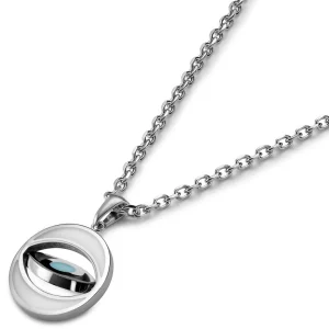 Waykins Evil Eye | Chaîne Argentée Avec Pendentif Rotatif 12