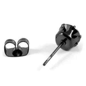 Lucleon Clou D’oreille 8 Mm Avec Zircone Noire 10