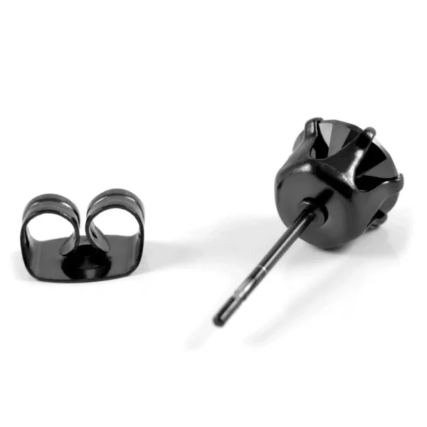 Lucleon Clou D’oreille 8 Mm Avec Zircone Noire 3