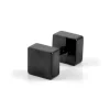 Lucleon Boucle D’oreille Noire Forme Stud Carré 16