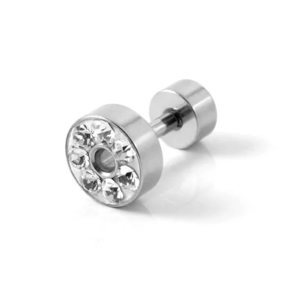 Lucleon Boucle D’oreille Stud Cristal 6mm 1