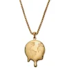 Otsu Fahrenheit | Collier à Pendentif En Métal Doré La Terre 22