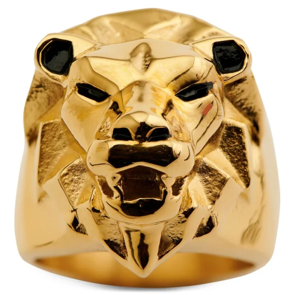 Moody Mason Bague Dorée à Tête De Lion Mack 3