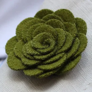 Warren Asher Boutonnière Rose Verte 15