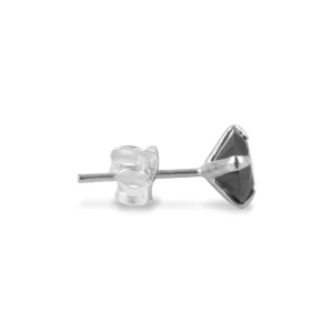 Lucleon Boucle D’oreille Ronde Avec Zircone Noire 7