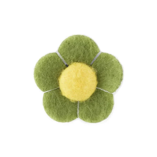 Warren Asher Broche Pour Homme à Fleur Verte Et Jaune 1