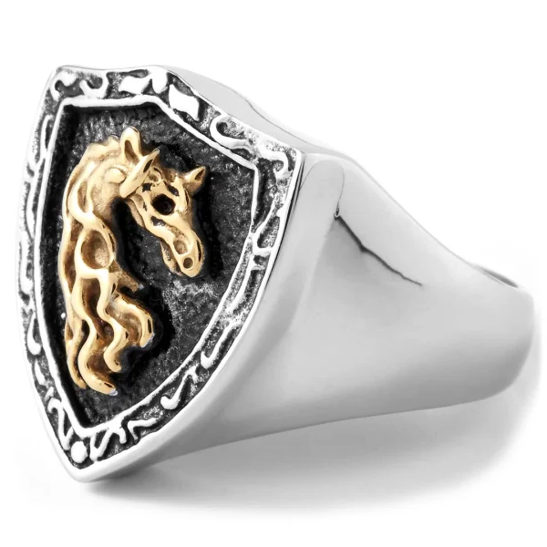 Fort Tempus Bague Destrier En Acier Inoxydable 1