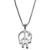 Otsu Fahrenheit | Collier à Pendentif En Métal Argenté Peace & Love 19