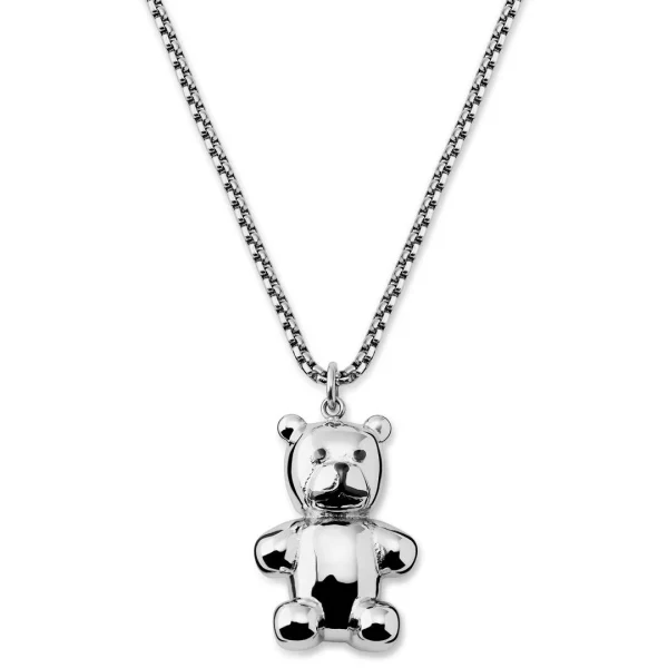 Otsu Egan | Collier Le Teddy Bear En Métal Argenté 1