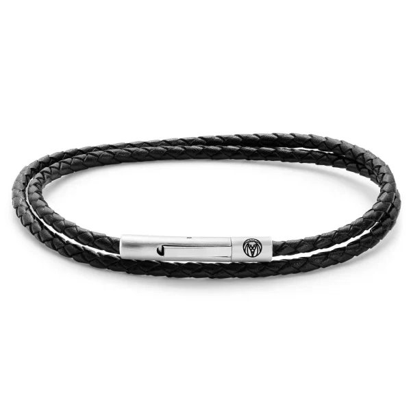 Lucleon Bracelet Collins En Cuir Noir – 3 Mm 1