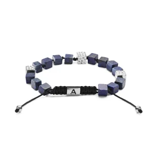 Arkai Orphic | Bracelet En Acier Inoxydable Argenté Et Lapis-lazuli – 6 Mm 16