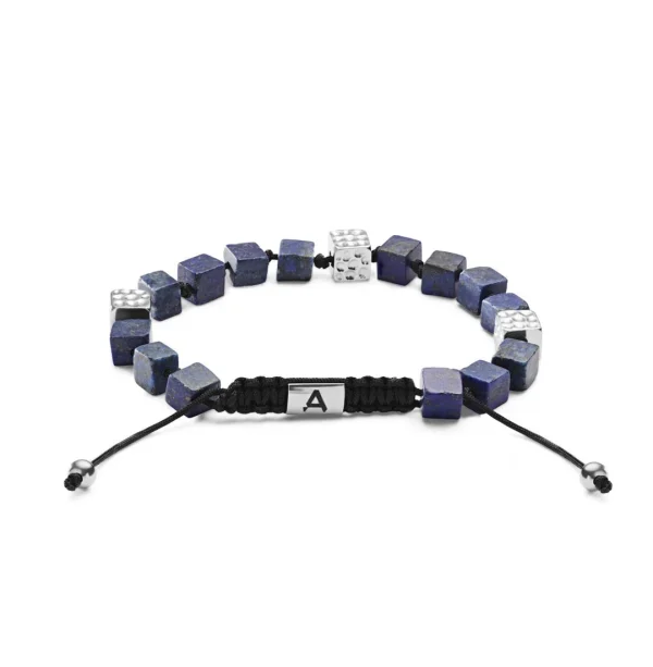 Arkai Orphic | Bracelet En Acier Inoxydable Argenté Et Lapis-lazuli – 6 Mm 6