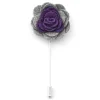 Warren Asher Boutonnière à Fleur Douce Violette & Grise 20