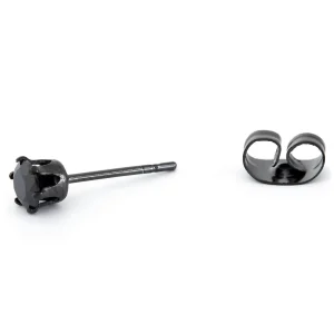 Lucleon Boucles D’oreille à Zircone Noire 4 Mm 10