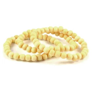 Collin Rowe Ensemble De Trois Bracelets En Perles De Bois Couleur Crème 6