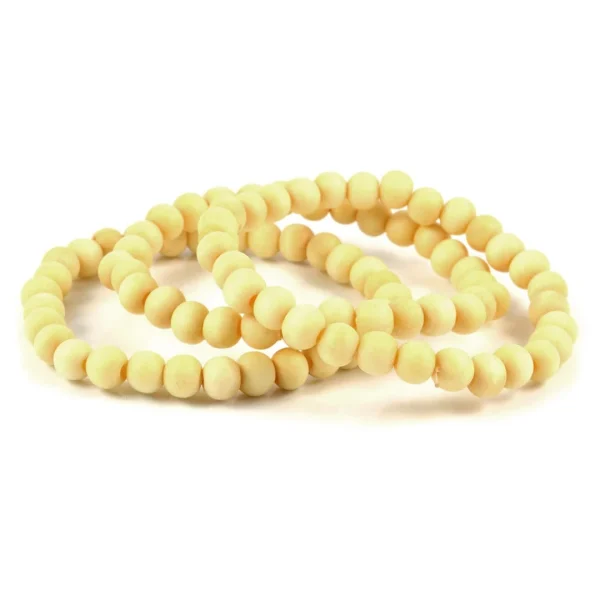 Collin Rowe Ensemble De Trois Bracelets En Perles De Bois Couleur Crème 3