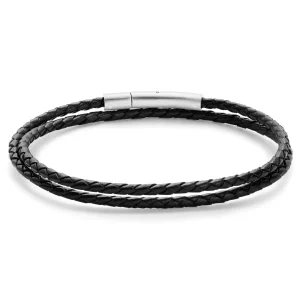 Lucleon Bracelet Collins En Cuir Noir – 3 Mm 16