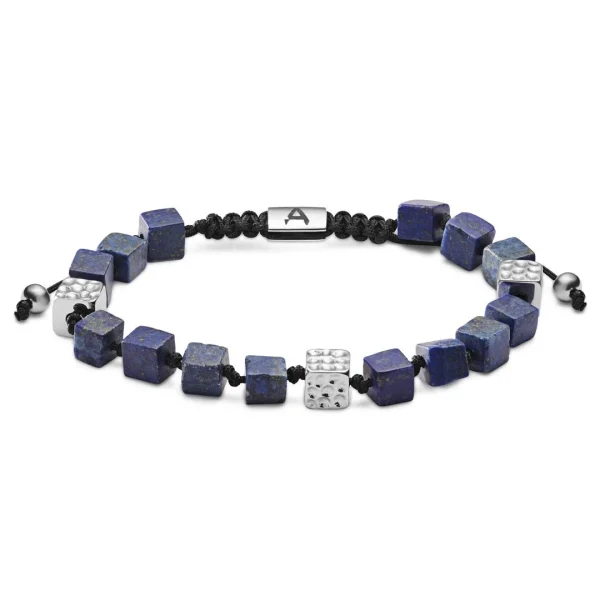 Arkai Orphic | Bracelet En Acier Inoxydable Argenté Et Lapis-lazuli – 6 Mm 1