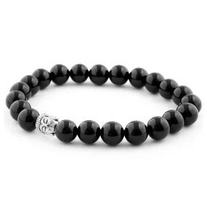 Neshraw Bracelet Noir Hommage à Bouddha 10