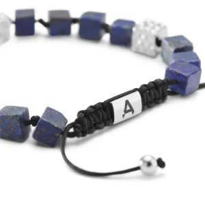 Arkai Orphic | Bracelet En Acier Inoxydable Argenté Et Lapis-lazuli – 6 Mm 18