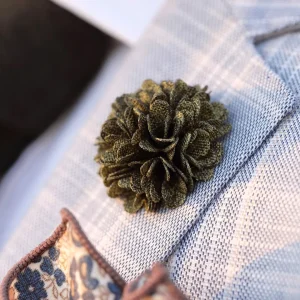 Warren Asher Broche Pour Homme à Fleur émeraude 18