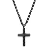 Lucleon Pendentif Croix Noir Et Blanc 16