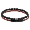 Lucleon Bracelet William 925 Marron Et Noir 14